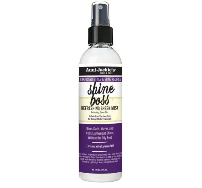 Aunt Jackie’s Grapeseed Shine Boss Refreshing Sheen Mist