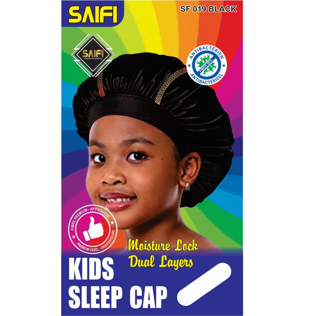 Saifi kids bonnet pour dormir Black SF 019