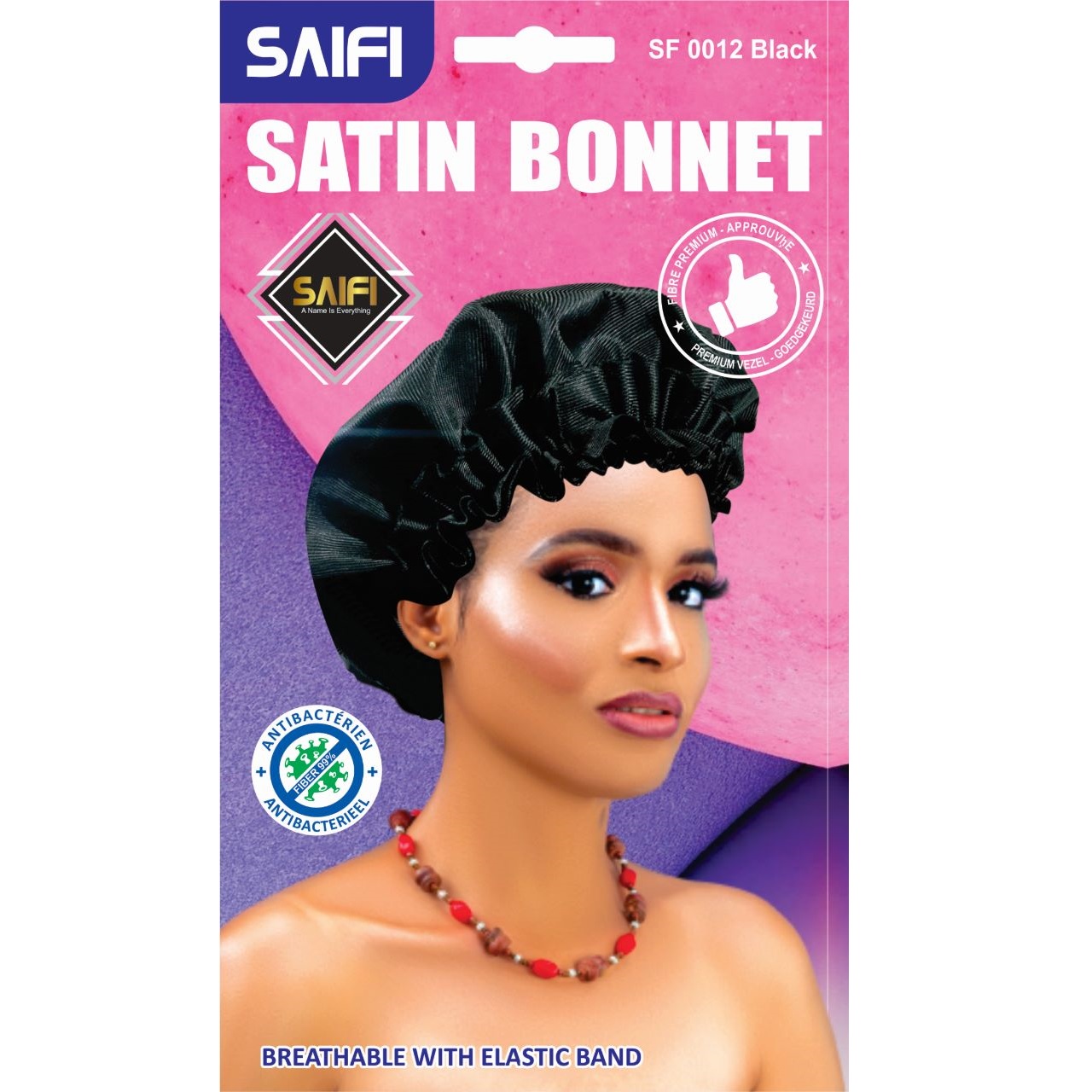 Satin Bonnet-SF0012 black
