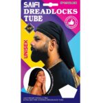 saifi dreadlocks braids cap TUBE Black OPEN SF 016